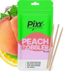 With Nicotine Peach Cobbler Flavored Toothpicks by Pixx