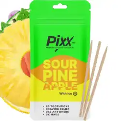 Without Nicotine Sour Pineapple Flavored Toothpicks by Pixx